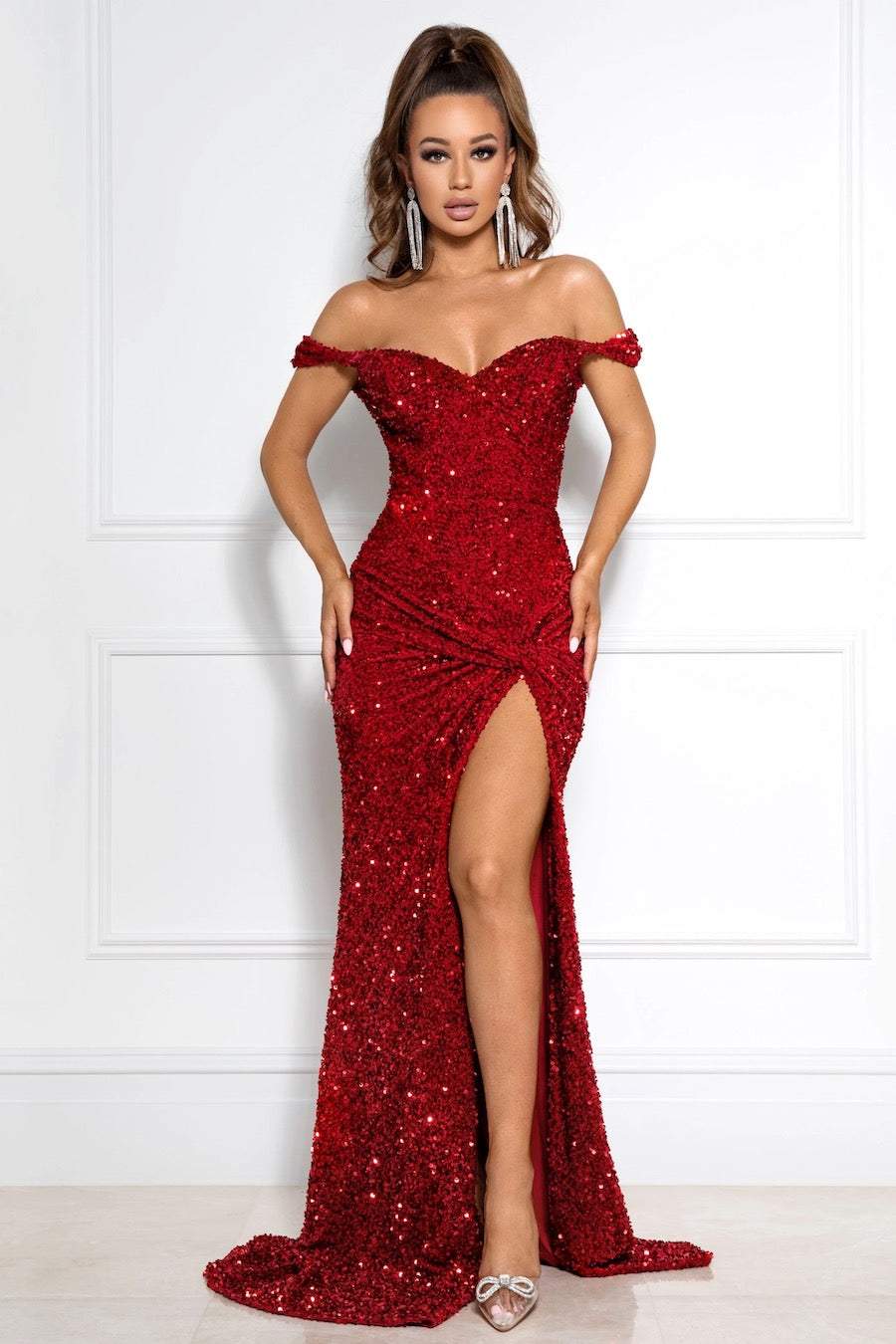 red gala dress